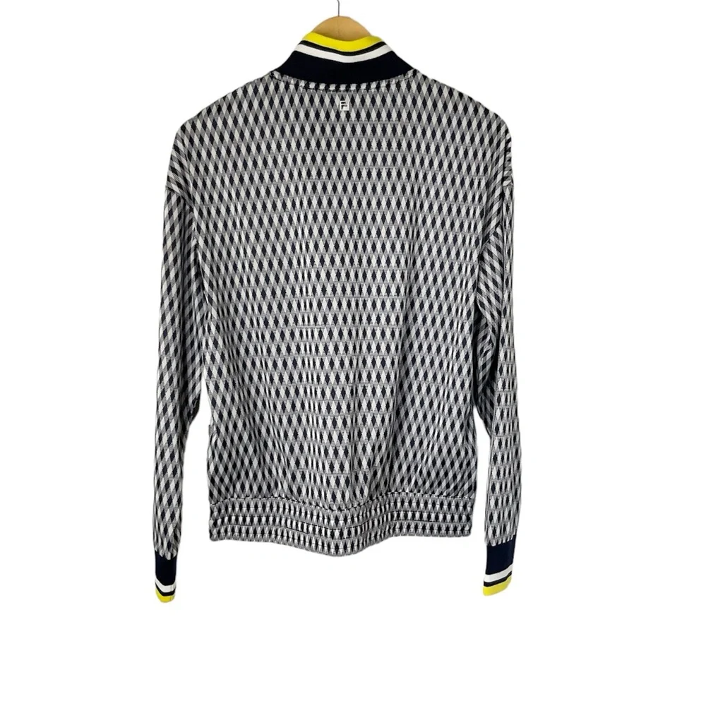 Fila Zip Front Diamond Print Jersey Jacket Size‎ Medium New